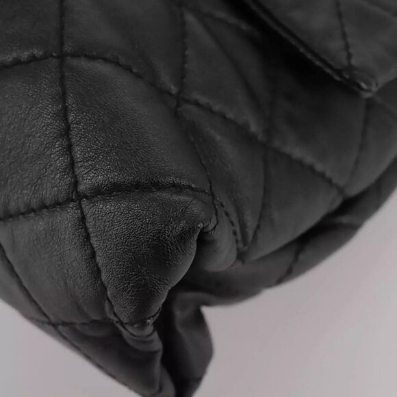 Stella MacCartney Chain Hand Bag Leather 2way Black Silver Auth mr934 - Picture 15 of 16